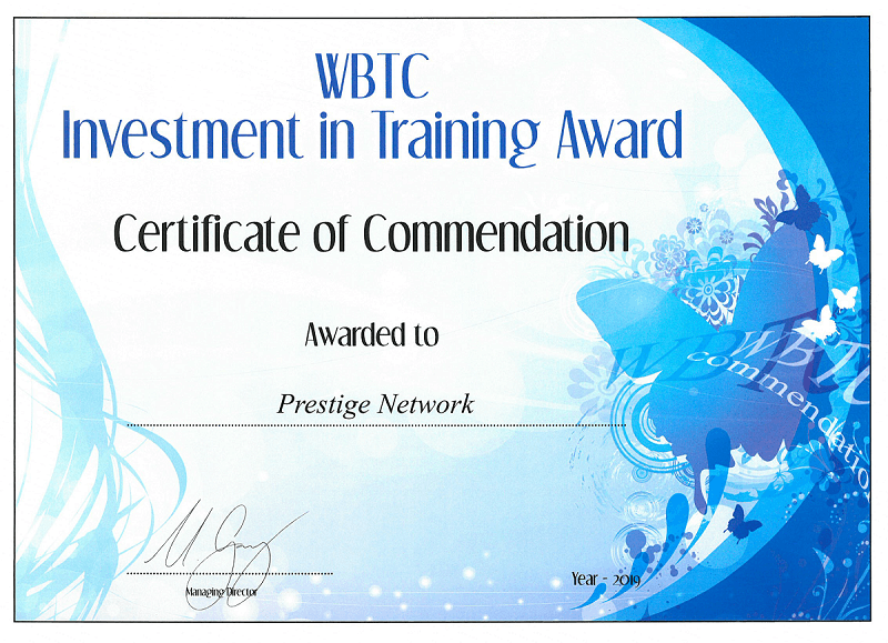 Apprentice Award from WBTC