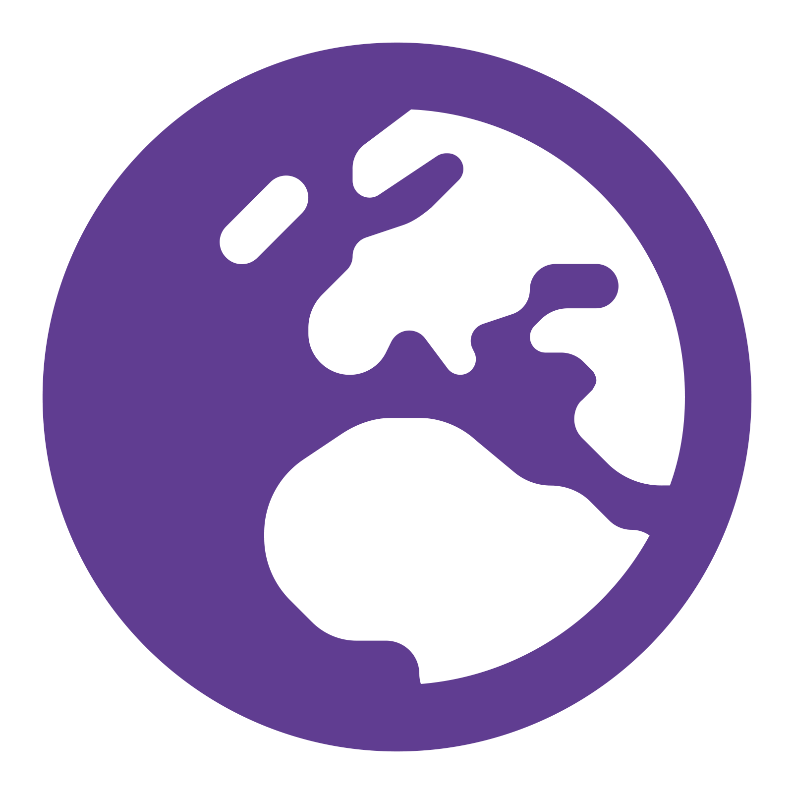 globe purple icon 