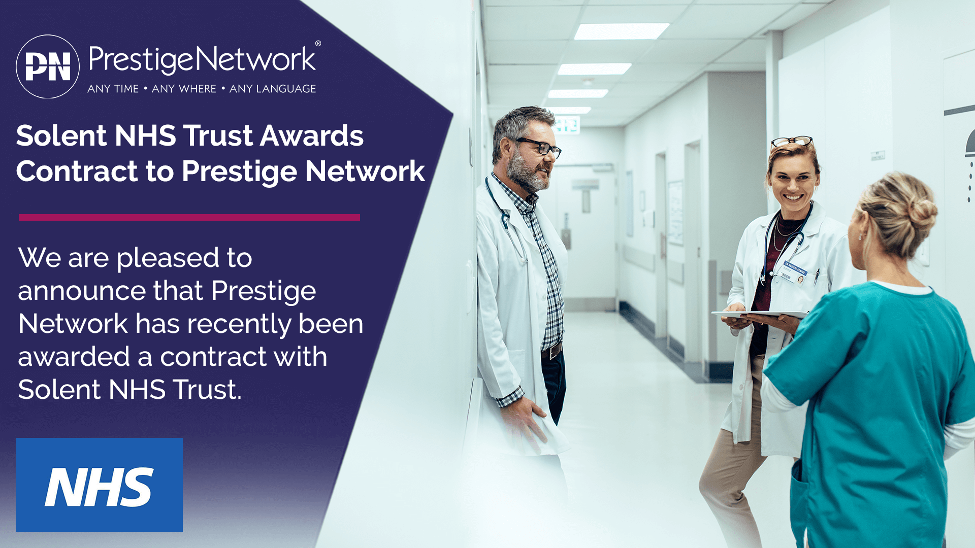 Prestige Network Contract with Solent NHS Trust Prestige Network