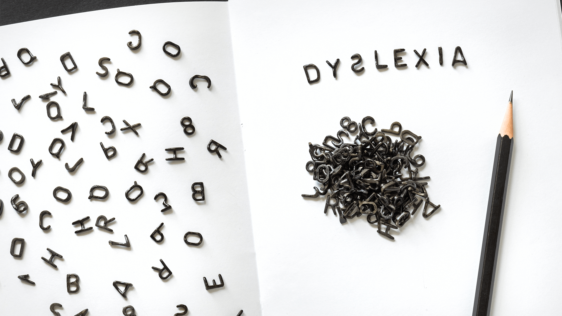 dyslexia word with inverted letters