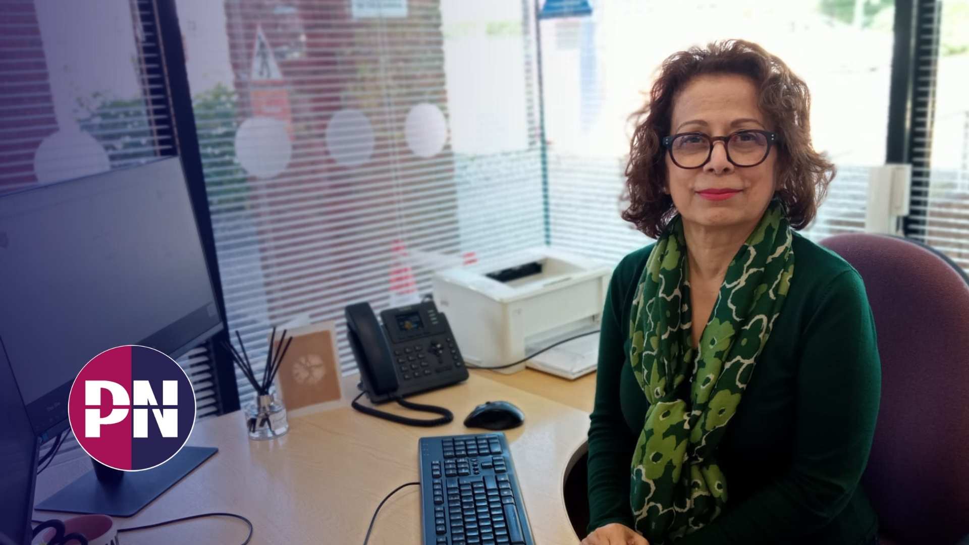 Picture of Lydia with PN logo